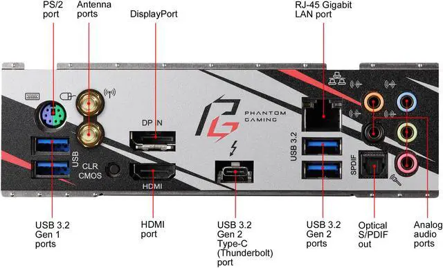 Alt view image 8 of 9 - ASRock X570 PHANTOM GAMING-ITX/TB3 Mini ITX Thunderbolt 3 AMD Motherboard