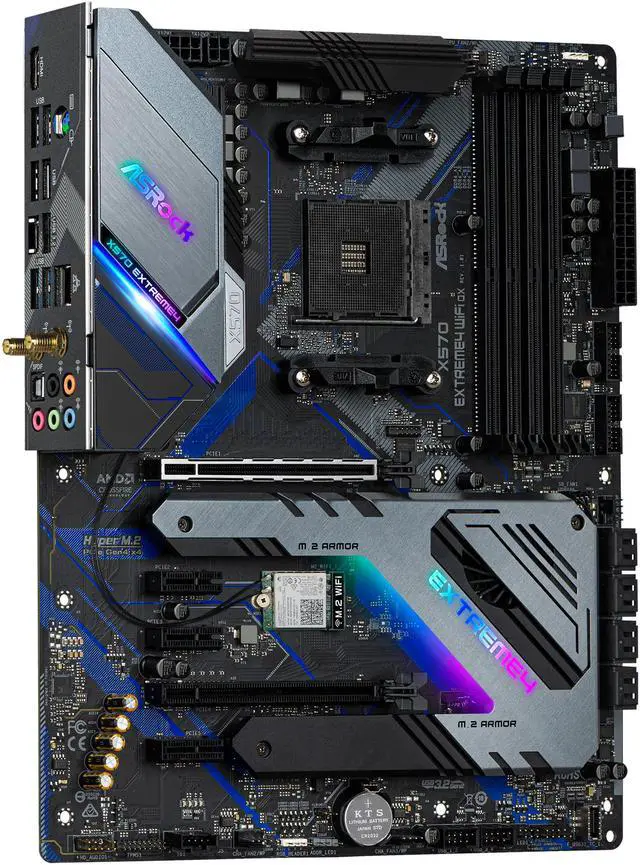 Alt view image 3 of 9 - ASRock X570 EXTREME4 WIFI AX AM4 AMD X570 ATX AMD Motherboard