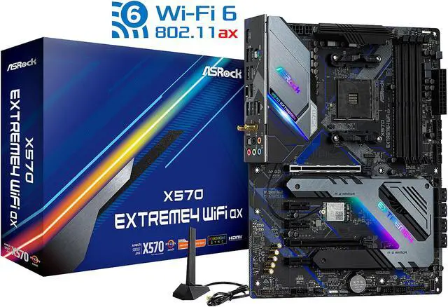 Alt view image 7 of 9 - ASRock X570 EXTREME4 WIFI AX AM4 AMD X570 ATX AMD Motherboard