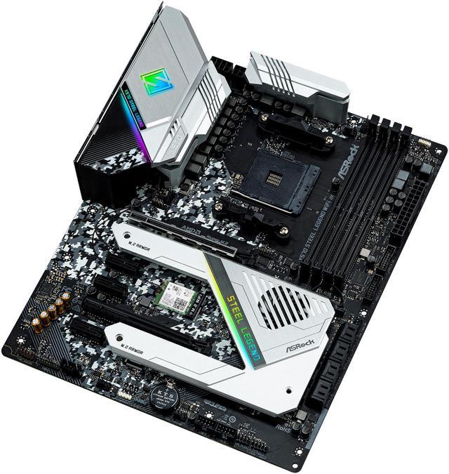 Alt view image 4 of 9 - ASRock X570 STEEL LEGEND WIFI AX AM4 AMD X570 ATX AMD Motherboard
