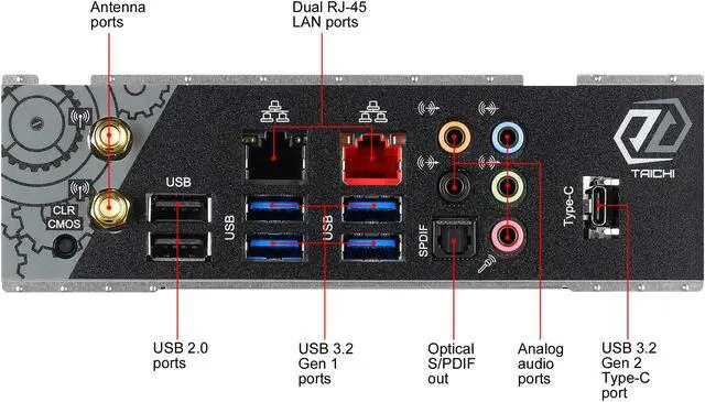 Alt view image 9 of 10 - ASRock X299 TAICHI CLX LGA 2066 Intel X299 ATX Intel Motherboard