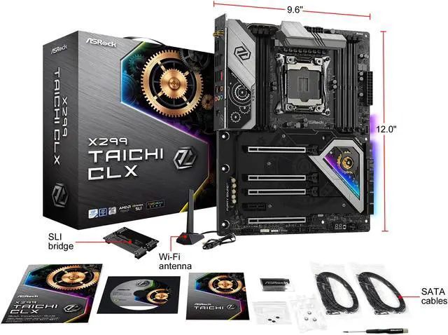 Alt view image 10 of 10 - ASRock X299 TAICHI CLX LGA 2066 Intel X299 ATX Intel Motherboard