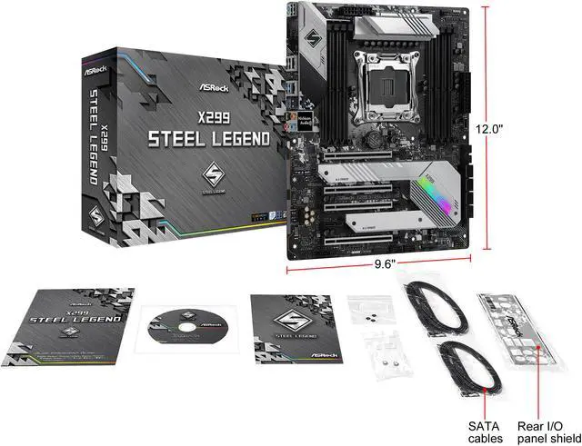 Alt view image 9 of 9 - ASRock X299 STEEL LEGEND LGA 2066 Intel X299 ATX Intel Motherboard