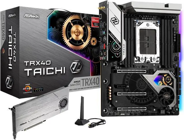 Alt view image 9 of 9 - ASRock TRX40 TAICHI sTRX4 AMD TRX40 ATX AMD Motherboard