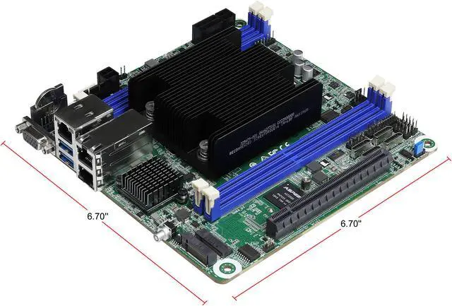 Alt view image 4 of 8 - AsRock Rack D2143D4I2-2T Mini-ITX Server Motherboard Intel Xeon D-2100 Series 8 core SOC