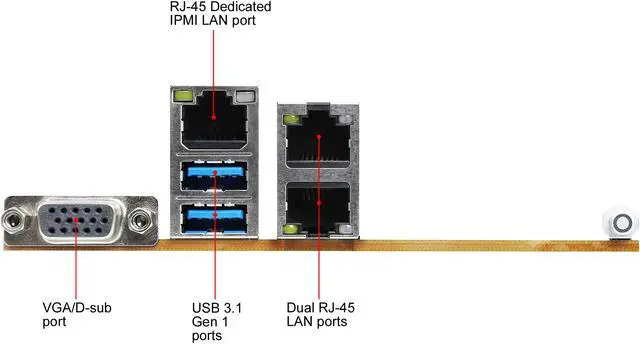 Alt view image 6 of 8 - AsRock Rack D2143D4I2-2T Mini-ITX Server Motherboard Intel Xeon D-2100 Series 8 core SOC