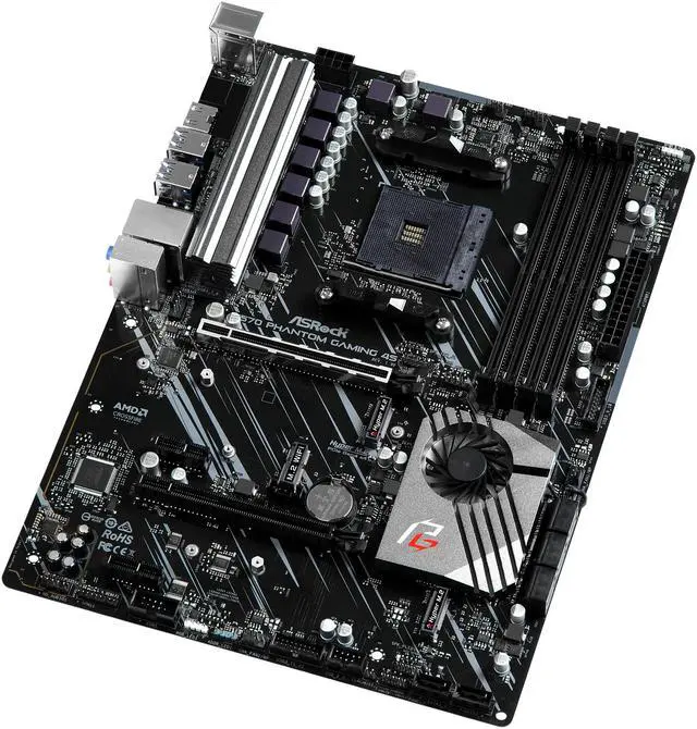 Alt view image 4 of 10 - ASRock X570 Phantom Gaming 4S AM4 AMD X570 ATX AMD Motherboard