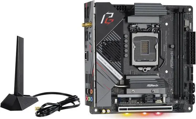 Alt view image 6 of 10 - ASRock Z490 Phantom Gaming-ITX/TB3 LGA 1200 Intel Z490 Mini ITX Intel Motherboard