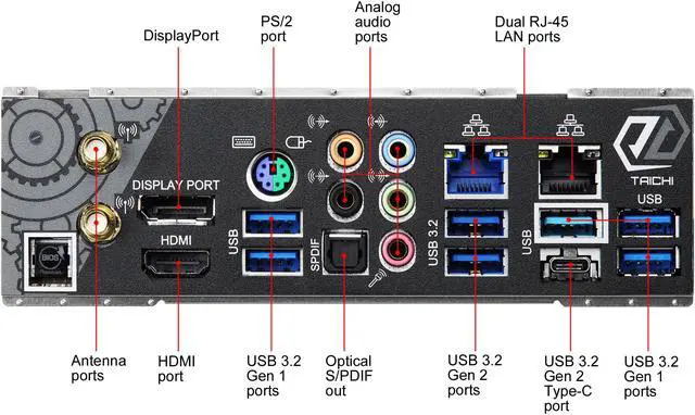 Alt view image 4 of 8 - ASRock Z490 Taichi LGA 1200 Intel Z490 ATX Intel Motherboard