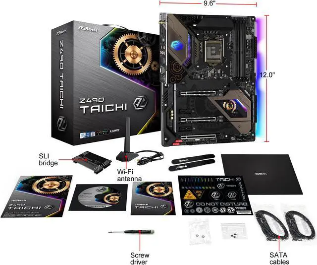 Alt view image 8 of 8 - ASRock Z490 Taichi LGA 1200 Intel Z490 ATX Intel Motherboard