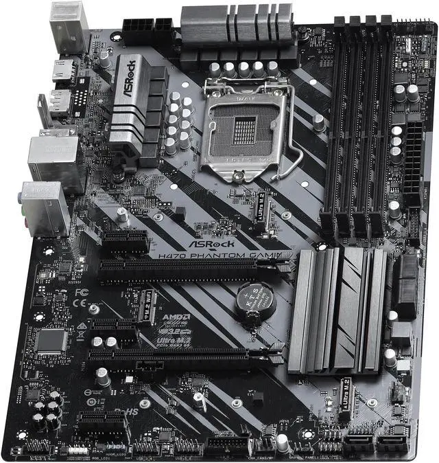 Alt view image 4 of 10 - ASRock H470 Phantom Gaming 4 LGA 1200 Intel H470 ATX Intel Motherboard