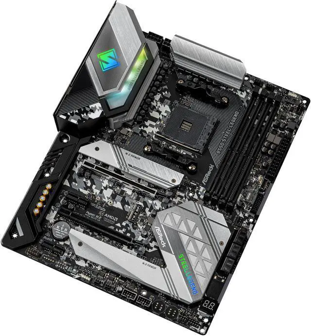 Alt view image 4 of 10 - ASRock B550 STEEL LEGEND AM4 AMD B550 ATX AMD Motherboard