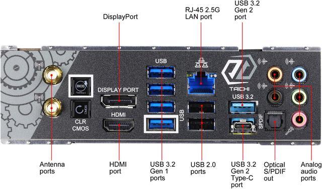 Alt view image 8 of 10 - ASRock B550 TAICHI AM4 AMD B550 ATX AMD Motherboard
