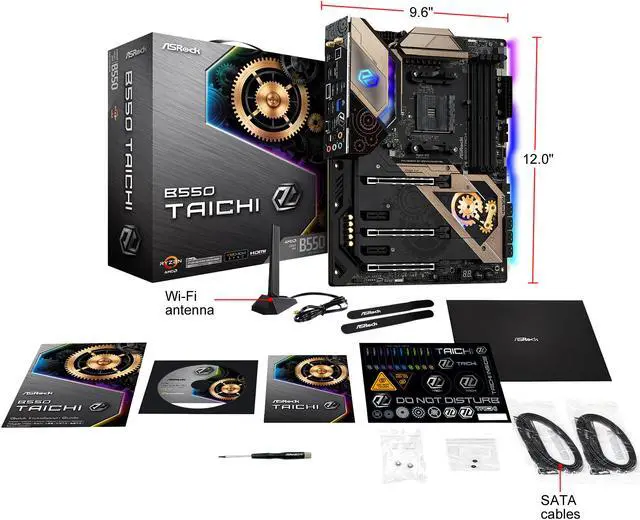 Alt view image 9 of 10 - ASRock B550 TAICHI AM4 AMD B550 ATX AMD Motherboard
