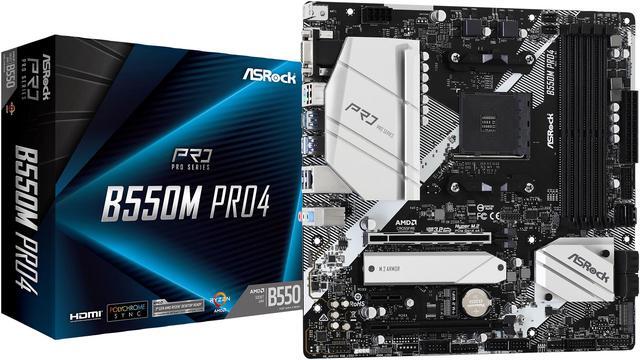 Alt view image 8 of 8 - ASRock B550M PRO4 AM4 AMD B550 Micro ATX AMD Motherboard