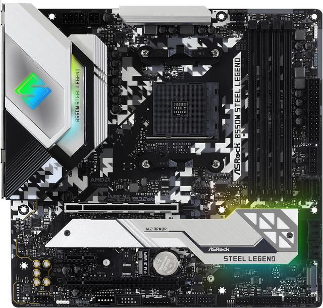 ASRock B550M STEEL LEGEND Micro ATX Motherboard - Newegg