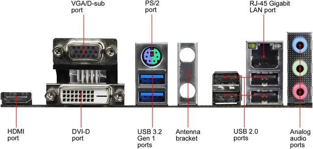 Alt view image 6 of 10 - ASRock H410M-HDV/M.2 LGA 1200 Intel H410 Micro ATX Intel Motherboard