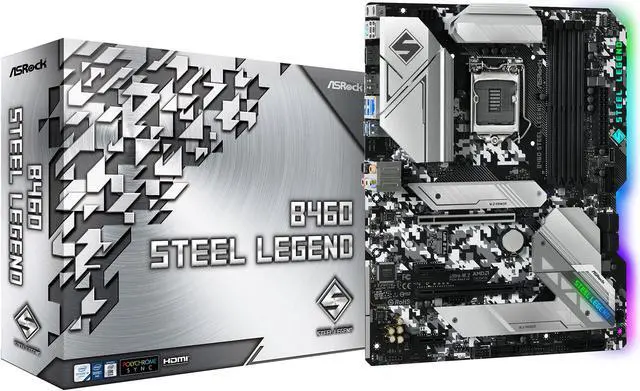 Alt view image 10 of 10 - ASRock B460 STEEL LEGEND LGA 1200 Intel B460 ATX Intel Motherboard