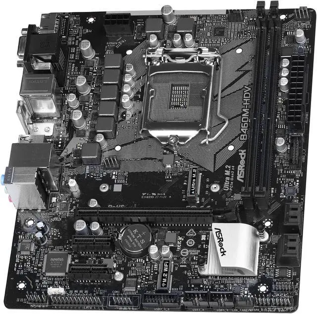 Alt view image 4 of 10 - ASRock B460M-HDV LGA 1200 Intel B460 Micro ATX Intel Motherboard