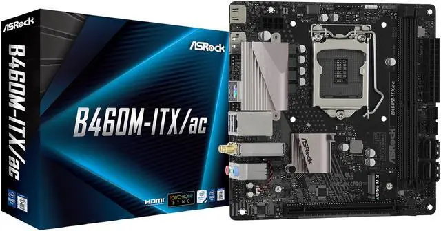 Alt view image 11 of 11 - ASRock B460M-ITX/AC LGA 1200 Intel B460 Mini ITX Intel Motherboard