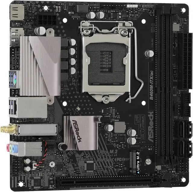 Alt view image 3 of 11 - ASRock B460M-ITX/AC LGA 1200 Intel B460 Mini ITX Intel Motherboard