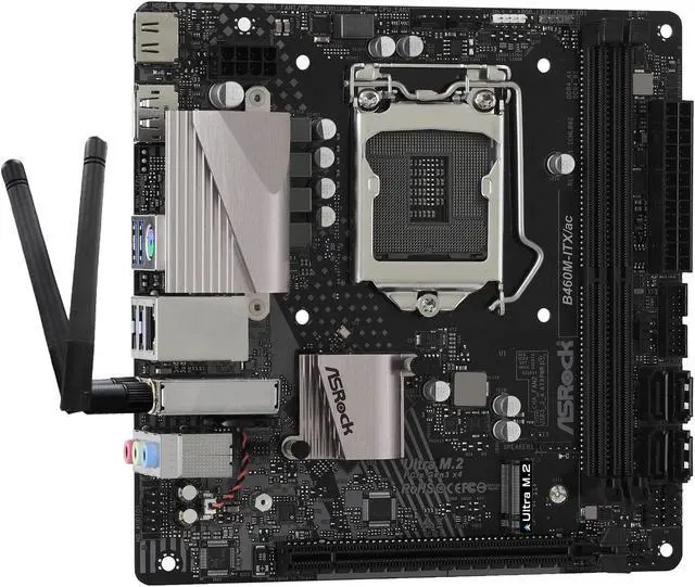 Alt view image 4 of 11 - ASRock B460M-ITX/AC LGA 1200 Intel B460 Mini ITX Intel Motherboard