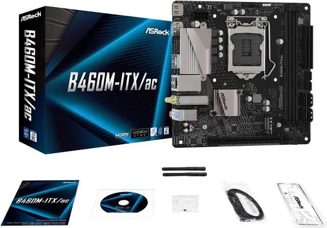 Alt view image 9 of 11 - ASRock B460M-ITX/AC LGA 1200 Intel B460 Mini ITX Intel Motherboard