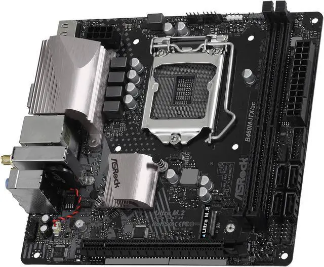 Alt view image 5 of 11 - ASRock B460M-ITX/AC LGA 1200 Intel B460 Mini ITX Intel Motherboard