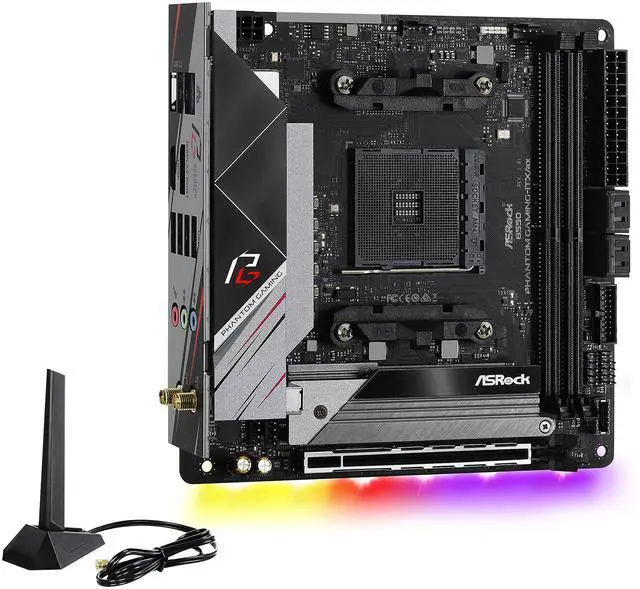 Alt view image 8 of 10 - ASRock B550 Phantom Gaming-ITX/ax AM4 AMD B550 Mini ITX AMD Motherboard
