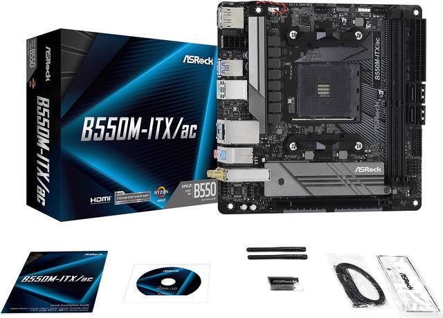 Alt view image 9 of 11 - ASRock B550M-ITX/AC AM4 AMD B550 Mini ITX AMD Motherboard