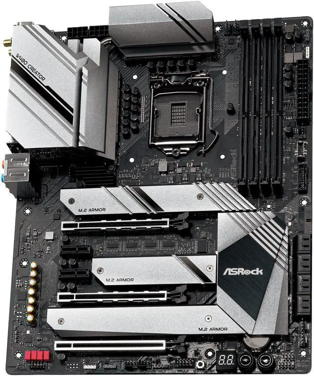 Alt view image 3 of 10 - ASRock W480 CREATOR LGA 1200 Intel W480 ATX Intel Motherboard