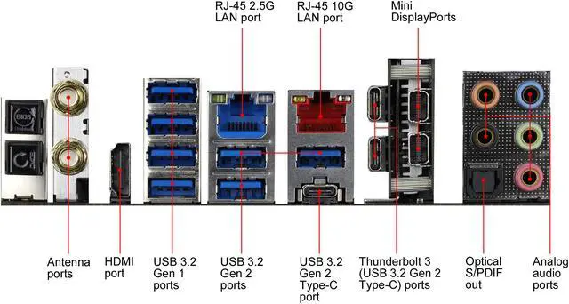 Alt view image 7 of 10 - ASRock W480 CREATOR LGA 1200 Intel W480 ATX Intel Motherboard