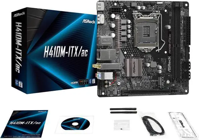Alt view image 7 of 9 - ASRock H410M-ITX/AC LGA 1200 Intel H410 Mini ITX Intel Motherboard