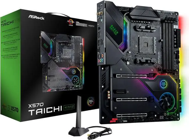 Alt view image 10 of 10 - ASRock X570 TAICHI RAZER Edition AM4 AMD X570 ATX AMD Motherboard
