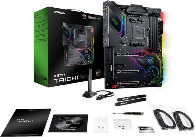 Alt view image 8 of 10 - ASRock X570 TAICHI RAZER Edition AM4 AMD X570 ATX AMD Motherboard