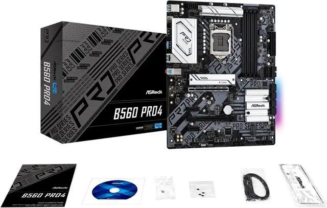 Alt view image 5 of 6 - ASRock B560 Pro4 LGA 1200 Intel B560 ATX Intel Motherboard