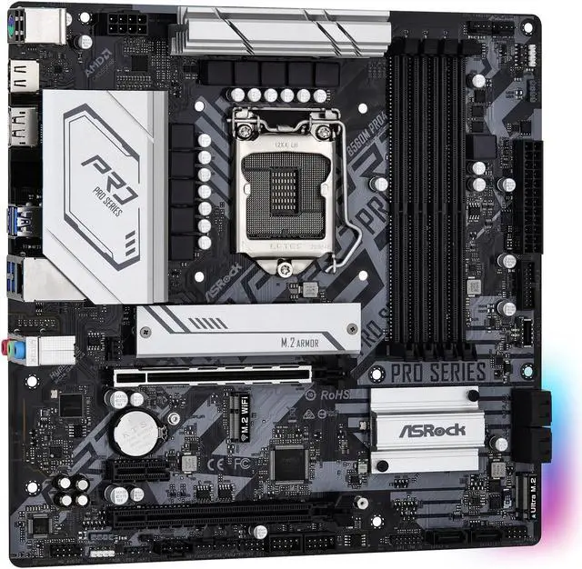 Alt view image 6 of 9 - ASRock B560M PRO4 LGA 1200 Intel B560 Micro ATX Intel Motherboard