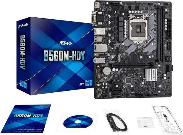 Alt view image 7 of 8 - ASRock B560M-HDV LGA 1200 Intel B560 Micro ATX Intel Motherboard
