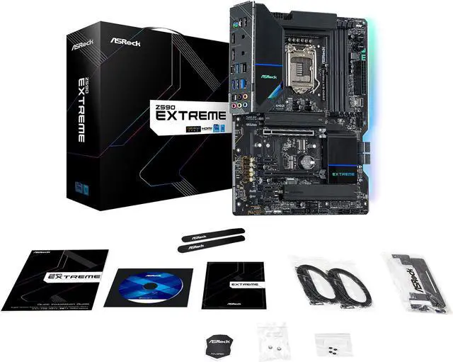Alt view image 7 of 9 - ASRock Z590 EXTREME LGA 1200 Intel Z590 ATX Intel Motherboard