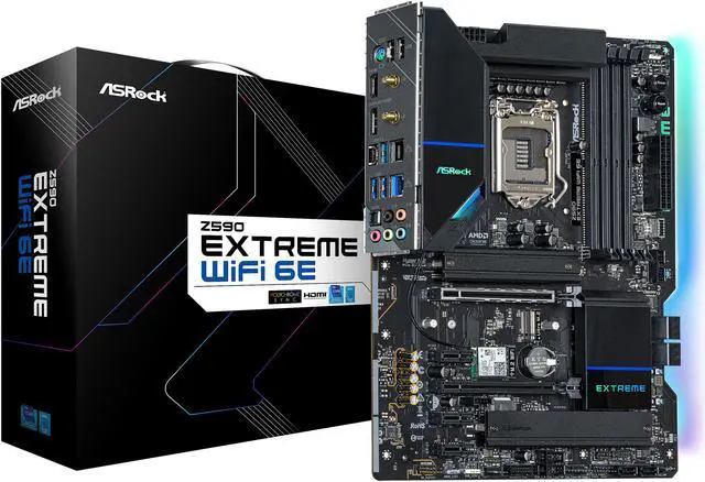 Alt view image 9 of 9 - ASRock Z590 EXTREME WIFI 6E LGA 1200 Intel Z590 ATX Intel Motherboard