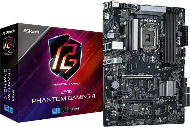 Alt view image 9 of 9 - ASRock Z590 Phantom Gaming 4 LGA 1200 Intel Z590 ATX Intel Motherboard