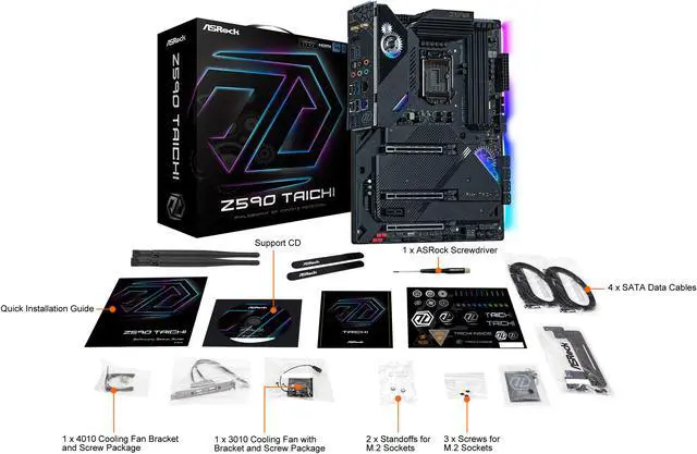 Alt view image 11 of 14 - ASRock Z590 TAICHI LGA 1200 Intel Z590 ATX Intel Motherboard