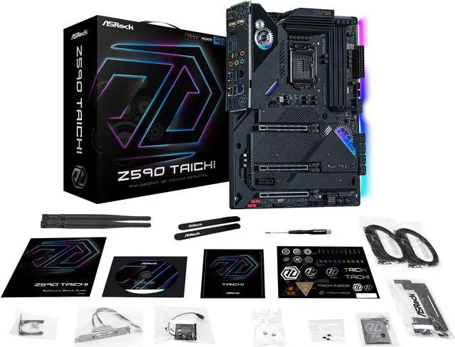 Alt view image 10 of 14 - ASRock Z590 TAICHI LGA 1200 Intel Z590 ATX Intel Motherboard