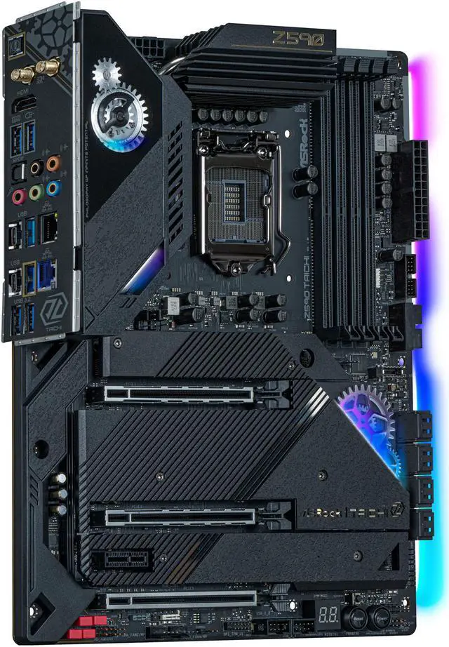 Alt view image 3 of 14 - ASRock Z590 TAICHI LGA 1200 Intel Z590 ATX Intel Motherboard