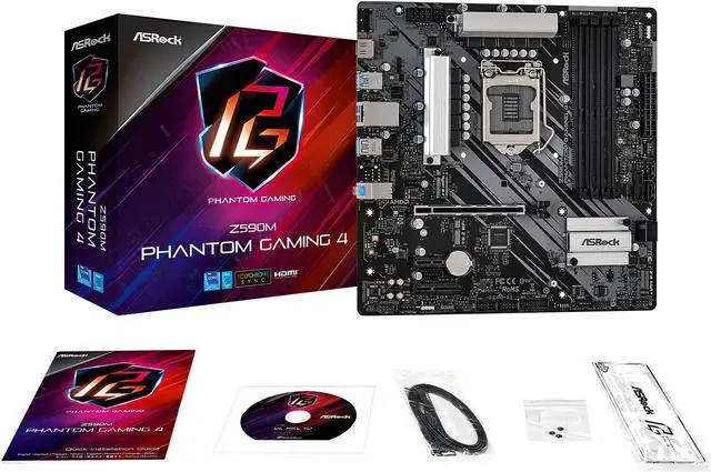 Alt view image 7 of 9 - ASRock Z590M Phantom Gaming 4 LGA 1200 Intel Z590 Micro ATX Intel Motherboard