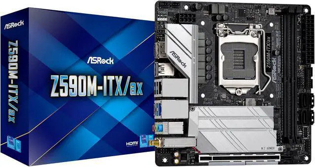 Alt view image 9 of 9 - ASRock Z590M-ITX/AX LGA 1200 Intel Z590 Mini ITX Intel Motherboard