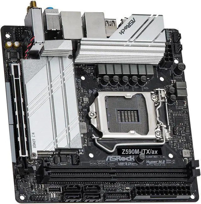 Alt view image 4 of 9 - ASRock Z590M-ITX/AX LGA 1200 Intel Z590 Mini ITX Intel Motherboard