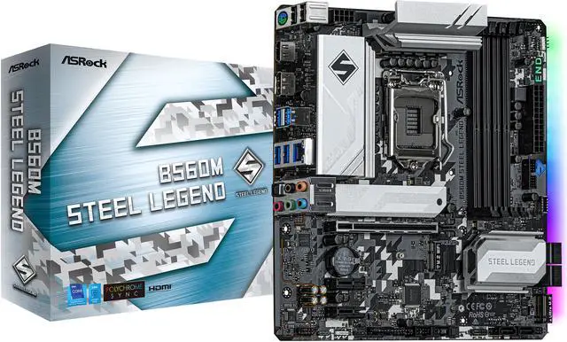 Alt view image 9 of 9 - ASRock B560M STEEL LEGEND LGA 1200 Intel B560 Micro ATX Intel Motherboard