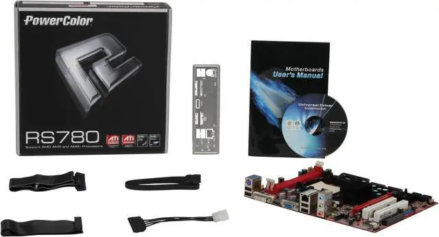 Alt view image 5 of 5 - POWERCOLOR RS780G AM2+/AM2 AMD 780G HDMI Micro ATX AMD Motherboard