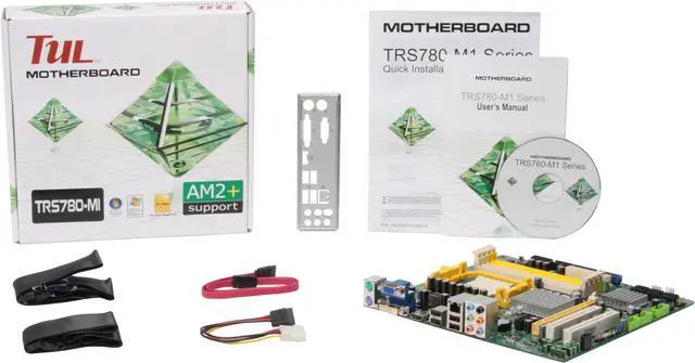 Alt view image 5 of 5 - TUL TRS780-M1 AM2+/AM2 AMD 780G HDMI Micro ATX AMD Motherboard